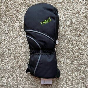 NWT Head Junior Ski Mittens Winter Gear Insulation Gloves Black Zip Size S/P